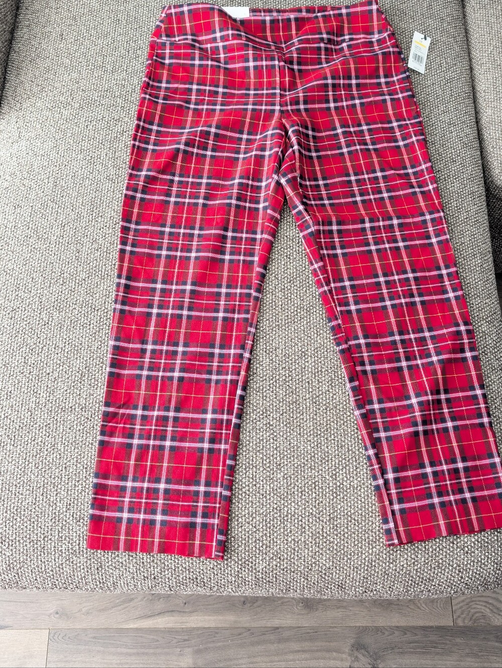 crown & ivy Red Plaid Casual Pants